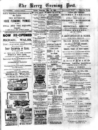 cover page of Kerry Evening Post published on May 13, 1911